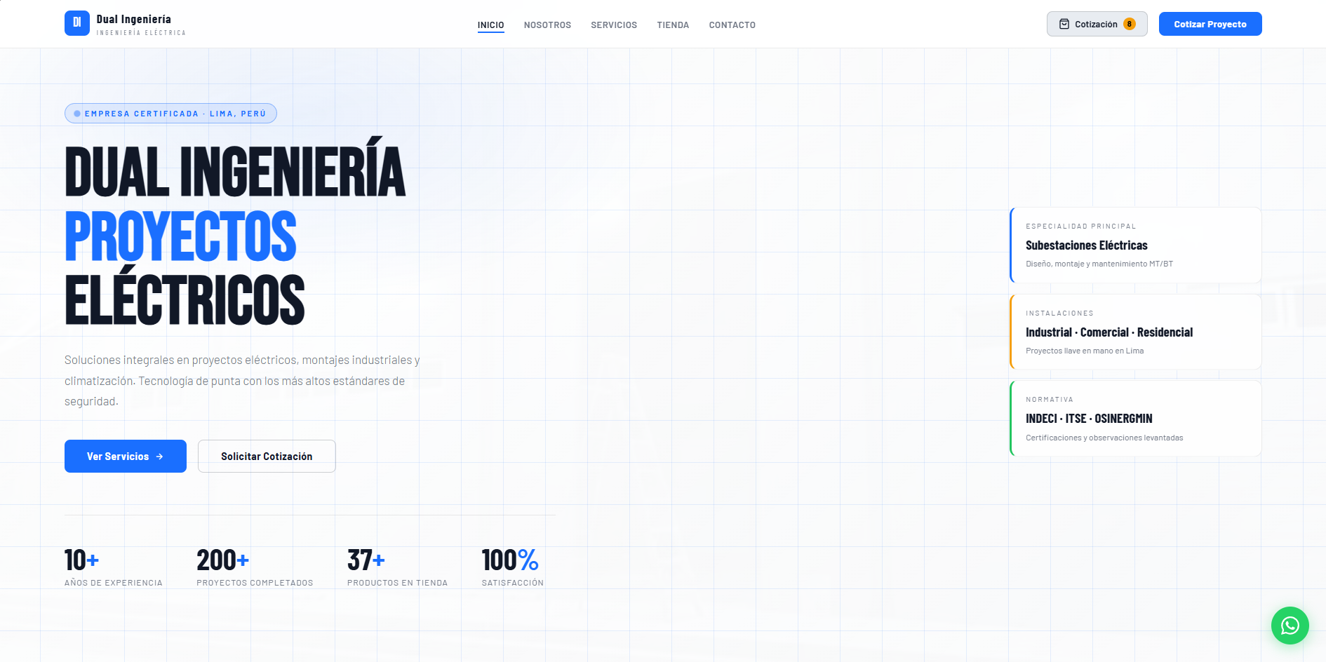 Captura del proyecto Dual Ingeniería
